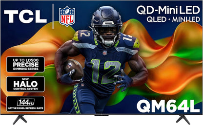 75-Inch QM64L Series QLED 4K Smart Qd-Mini LED TV with Fire TV (2026 Model) New Halo Control System, LD500 Precise Dimming Series, High Contrast HVA Panel, 144Hz Native Panel Refresh Rate