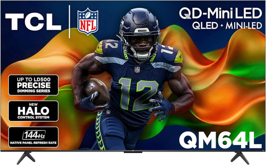 75-Inch QM64L Series QLED 4K Smart Qd-Mini LED TV with Fire TV (2026 Model) New Halo Control System, LD500 Precise Dimming Series, High Contrast HVA Panel, 144Hz Native Panel Refresh Rate