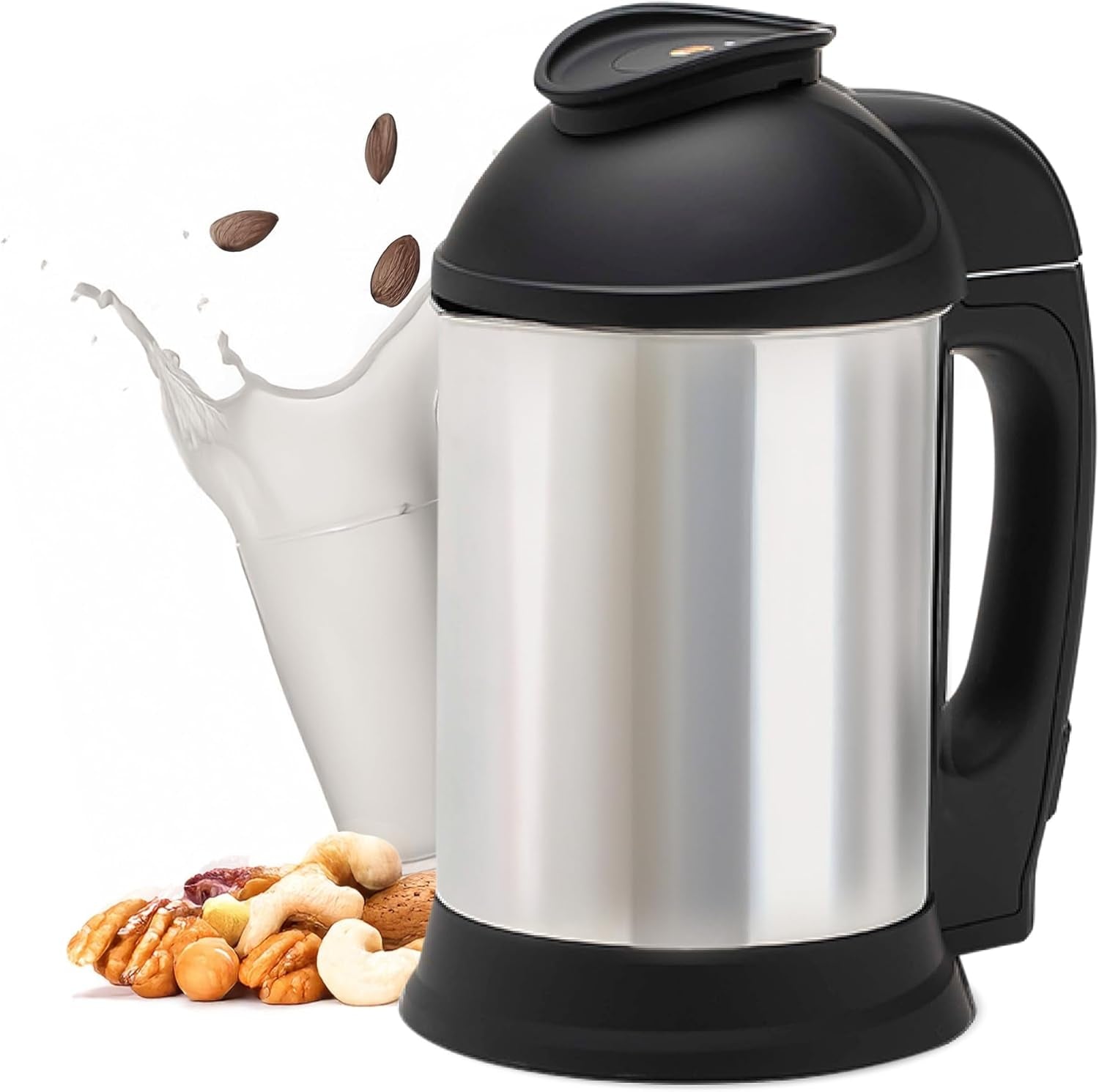 Nut Milk Maker Machine, Plant Based Milk Maker for Homemade Almond, Oat, Cashew Nut Milk, Soy Milk, Dairy Free Beverages, Stainless Steel Food Machines, 5-6 Cups per Batch, 120V