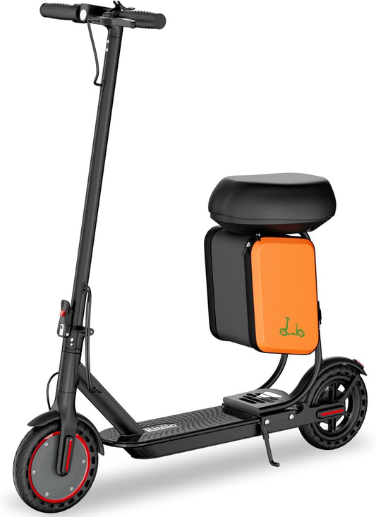 Electric Scooter for Adults with Seat, 350W Motor, 34 KM/H Max Range, 19Mph Top Speed, Foldable Commuter E Scooter for Adults and Teens
