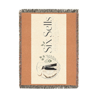 Triple Moon Woven Blanket — Celestial Throw for Home, Astrology & Pagan Gifts