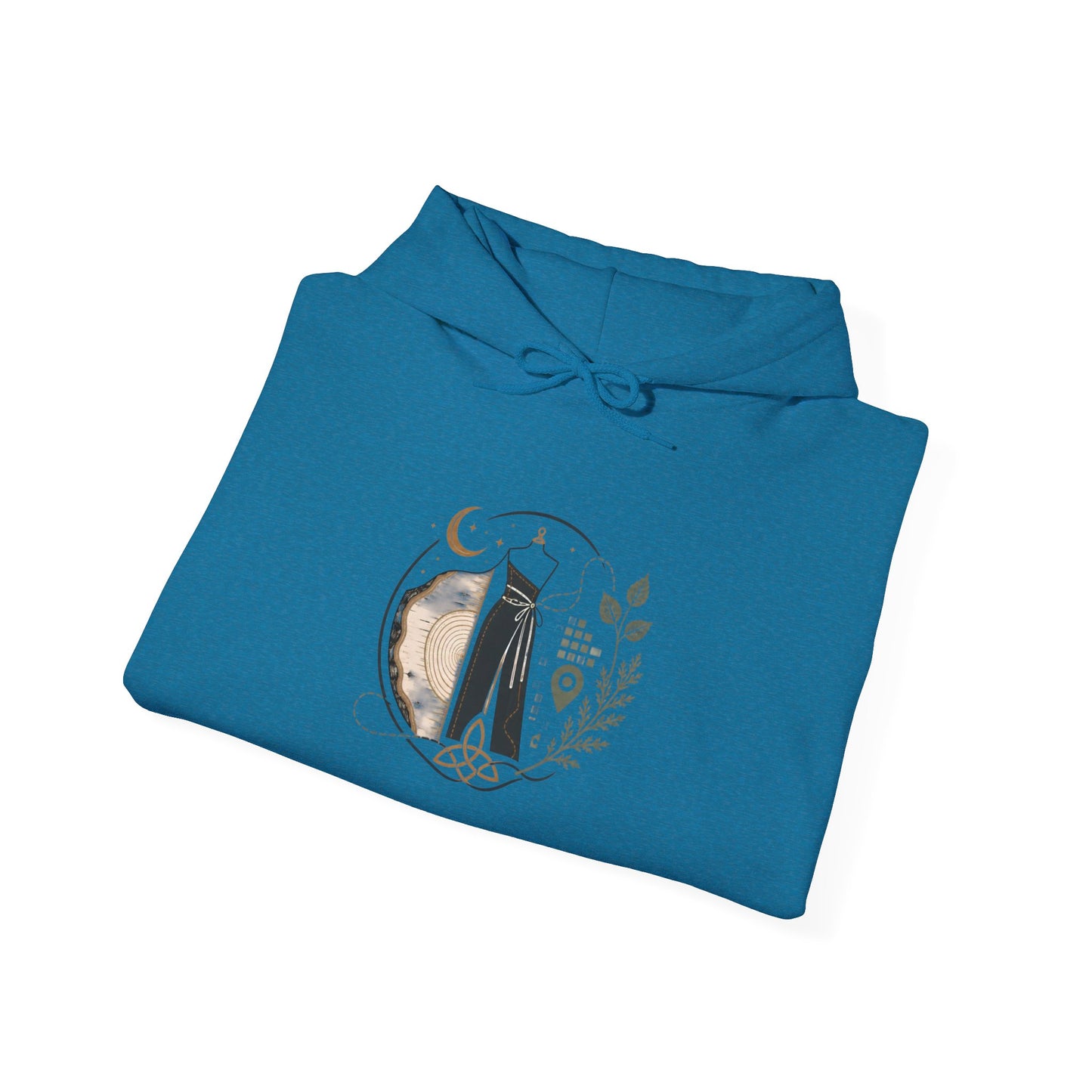 Floral 'Six Sells' Logo Hoodie — Women's Boutique Floral Sleeve Hooded Sweatshirt