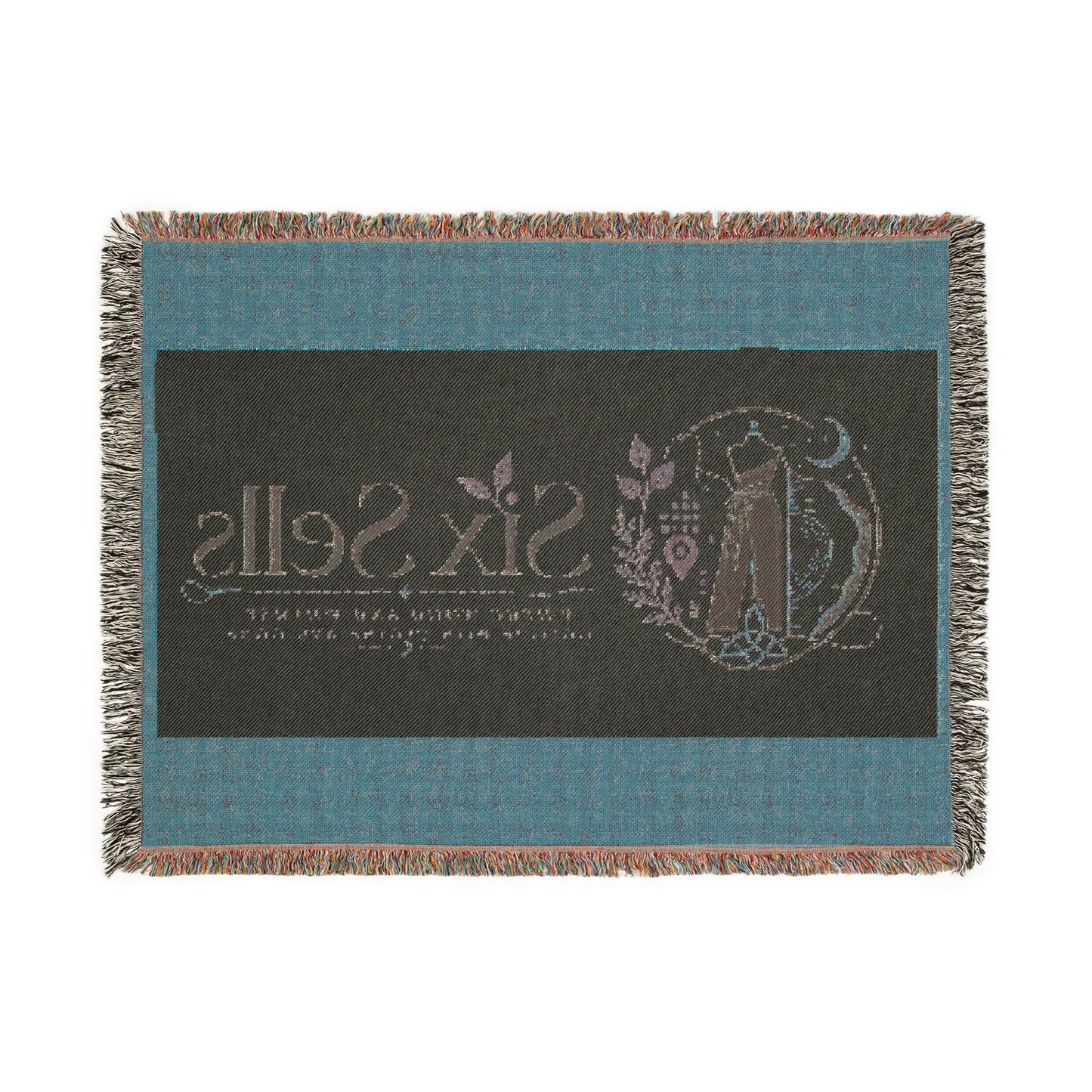 Triple Moon Woven Blanket — Celestial Throw for Home, Astrology & Pagan Gifts