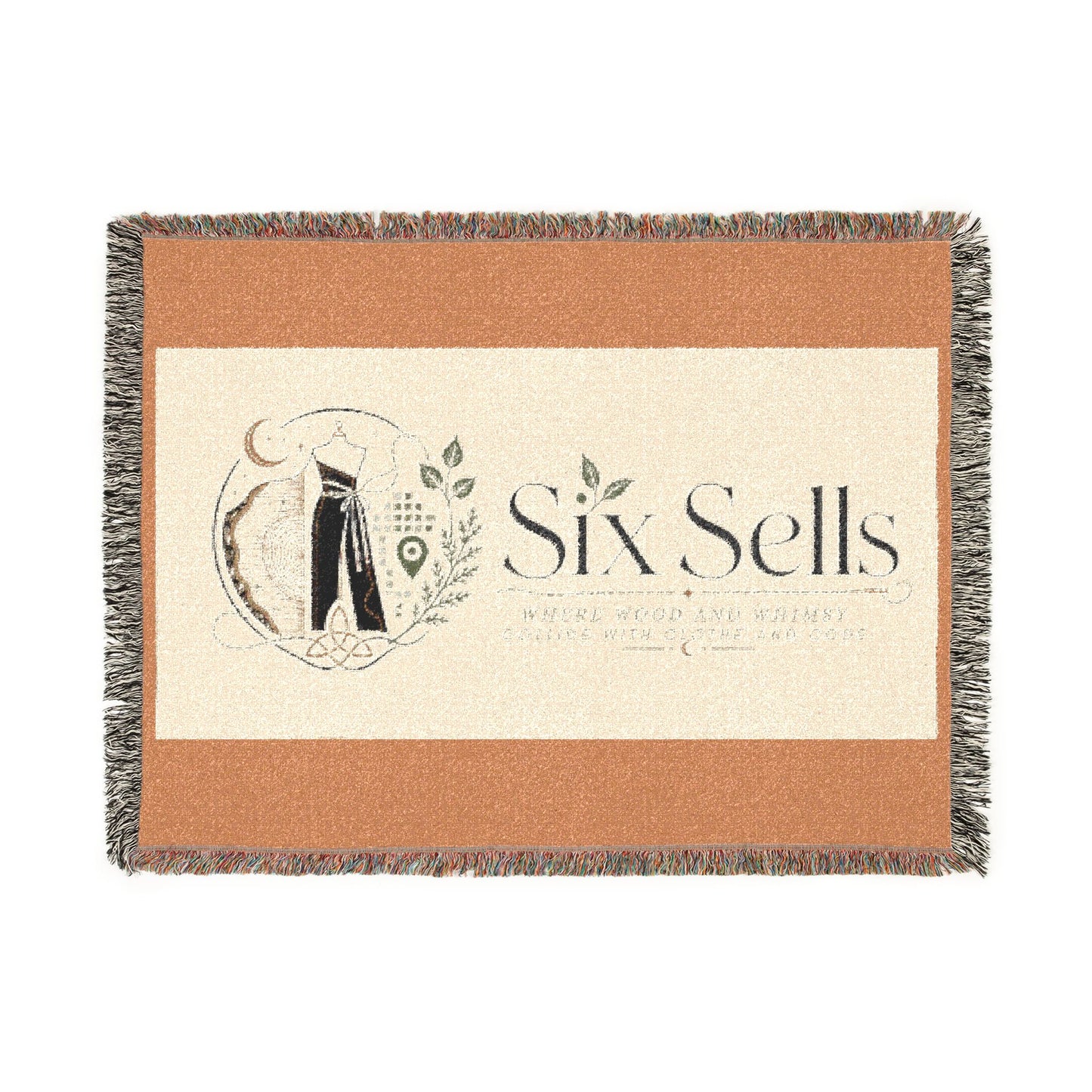 Triple Moon Woven Blanket — Celestial Throw for Home, Astrology & Pagan Gifts