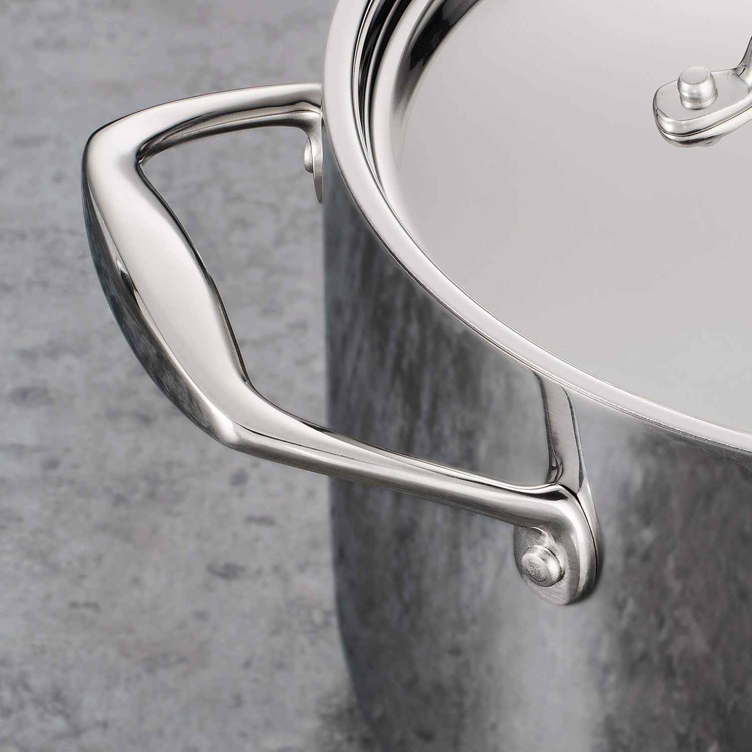 80116/248DS Gourmet 18/10 Stainless Steel Induction-Ready Tri-Ply Clad 10-Piece Cookware Set, Stainless