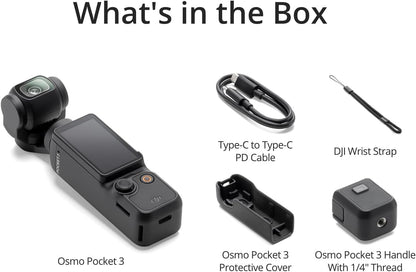 Osmo Pocket 3, Vlogging Cameras with 1'' CMOS & 4K/120Fps Vlog Camera, 3-Axis Stabilization, Fast Focusing, Face/Object Tracking, Digital Vlogging Camera for Youtube