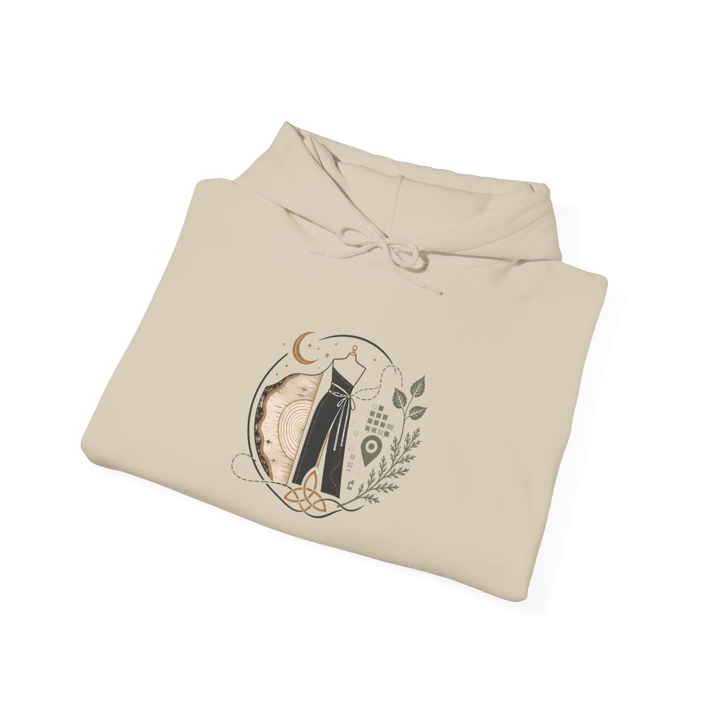 Floral 'Six Sells' Logo Hoodie — Women's Boutique Floral Sleeve Hooded Sweatshirt