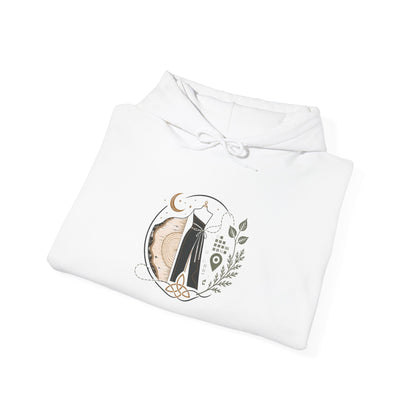 Floral 'Six Sells' Logo Hoodie — Women's Boutique Floral Sleeve Hooded Sweatshirt