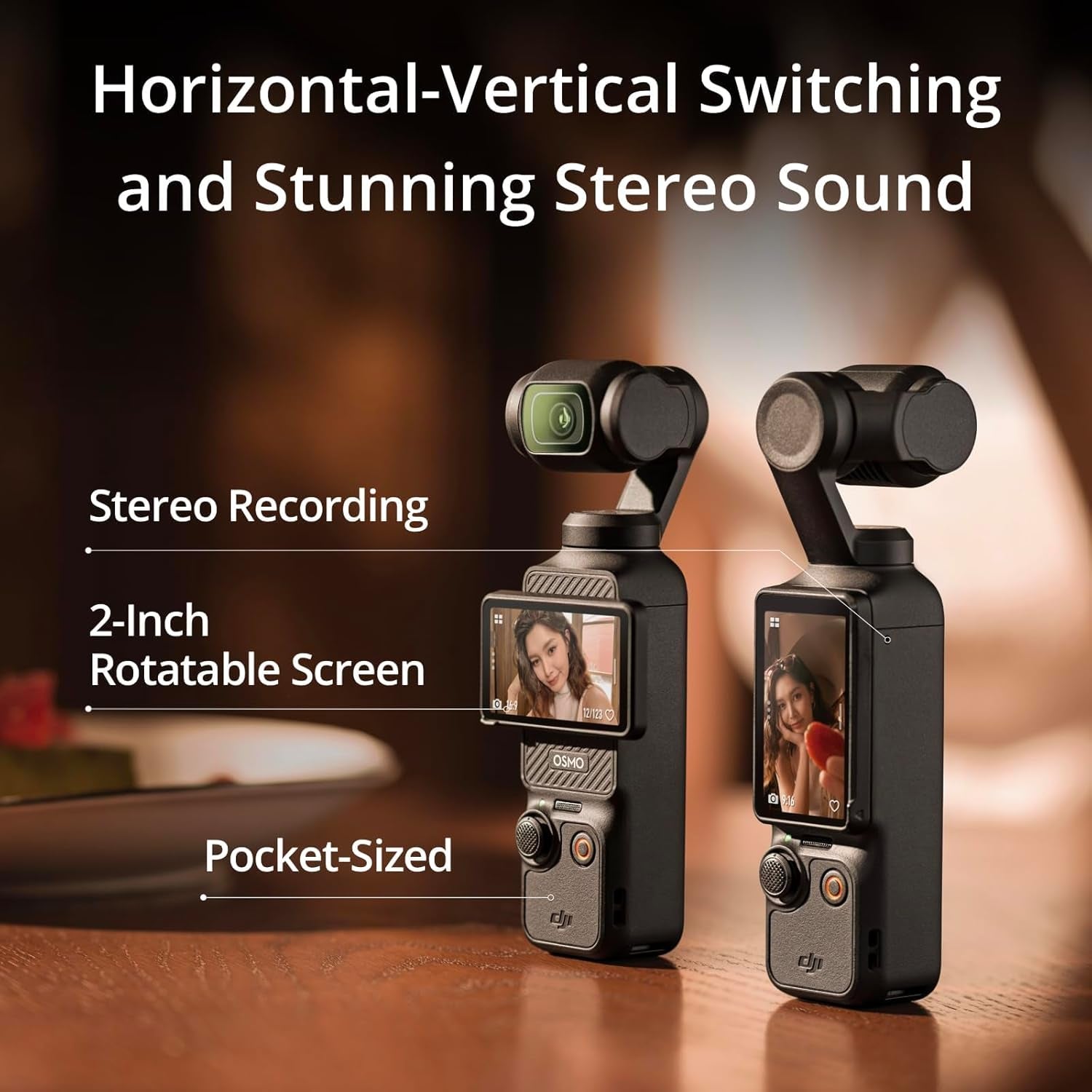 Osmo Pocket 3, Vlogging Cameras with 1'' CMOS & 4K/120Fps Vlog Camera, 3-Axis Stabilization, Fast Focusing, Face/Object Tracking, Digital Vlogging Camera for Youtube