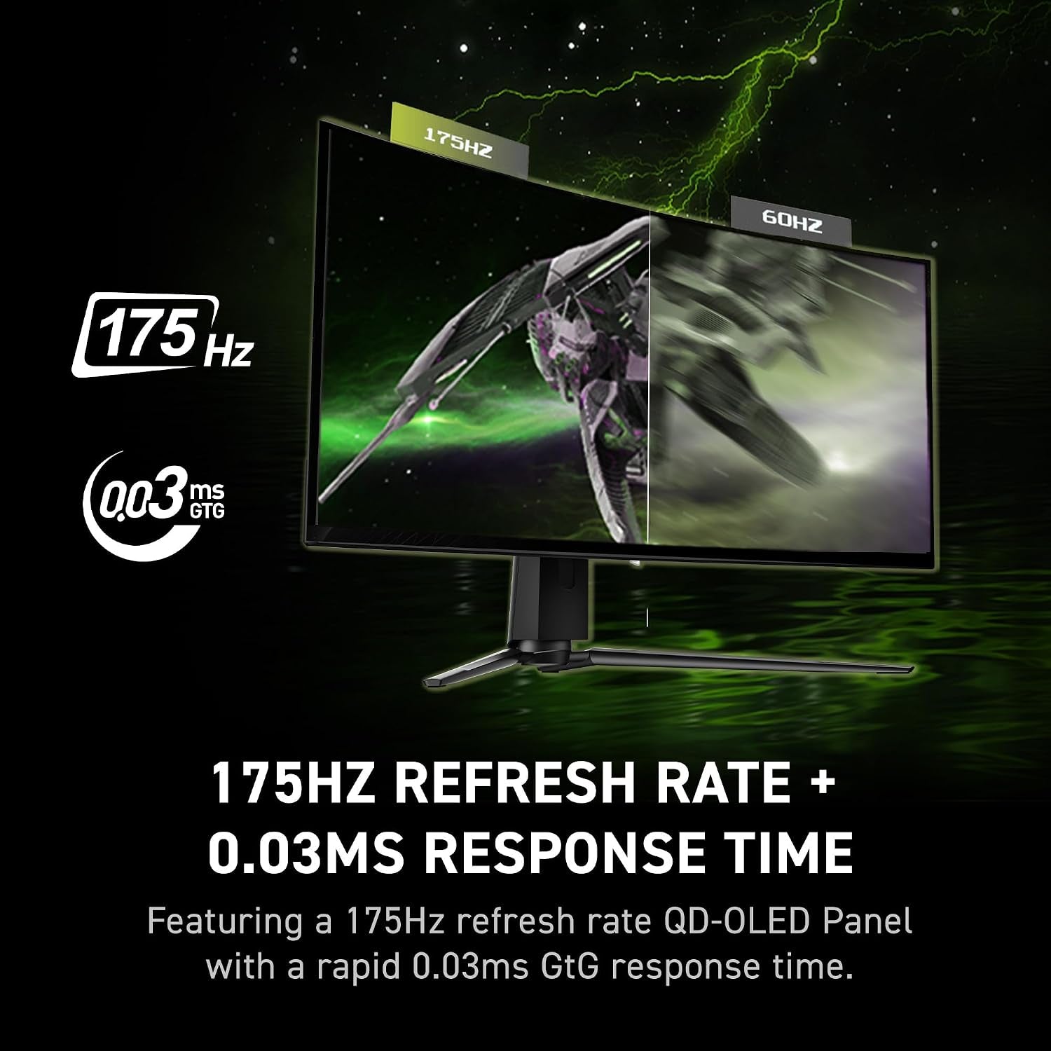 MAG341CQP QD-OLED, 34 Curved Gaming Monitor, 3440 X 1440 (UWQHD), OLED 0.03Ms Response Time, 175Hz, True Black HDR 400, HDMI, DP Port, USB Type C, Tilt, Height