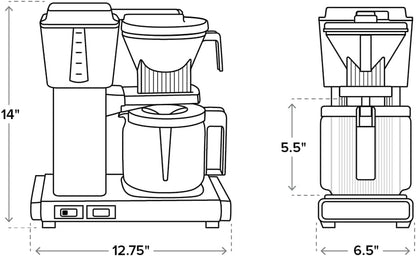 53948 KBGV Select 10-Cup Coffee Maker, Matte Black, 40 Ounce, 1.25L