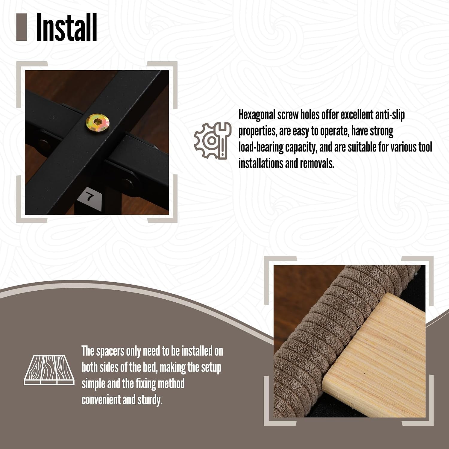 Upholstered Bed Frame with Velvet Upholstered Headboard, No Springs, Easy to Assemble, Strong Wooden Slats, Non-Slip and No Noise (Mink, King (U.S. Standard))
